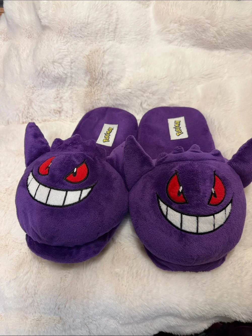 Pokemon Gengar Plush Slippers sz XL